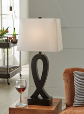 Warmstead Furniture - Ashley Furniture - Markellton Lighting - Poly Table Lamp (Set of 2) / Black - L243344